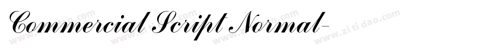 Commercial Script Normal字体转换